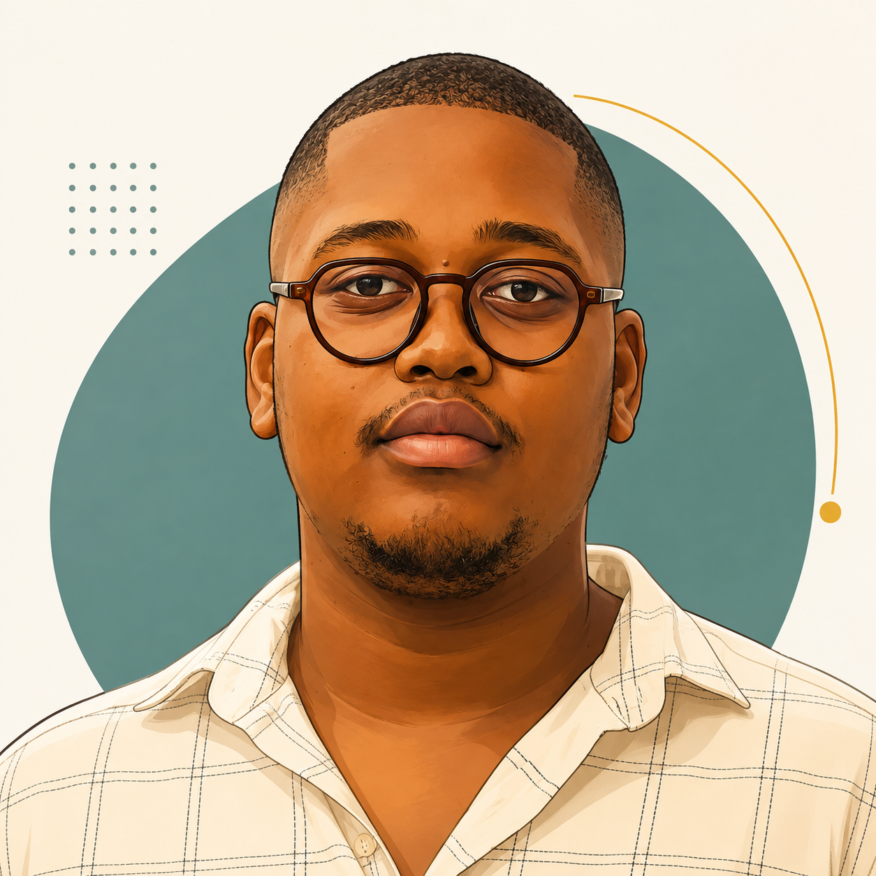 Cartoon avatar illustration of Asive Nzwana